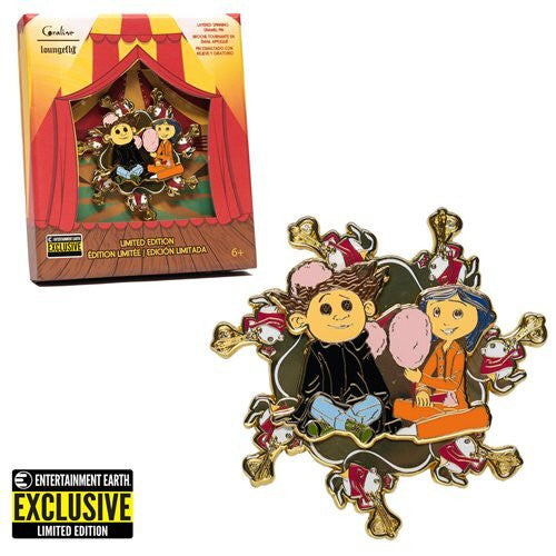 Loungefly CORALINE Spinning Enamel 3-Inch Pin Limited Edition 1000