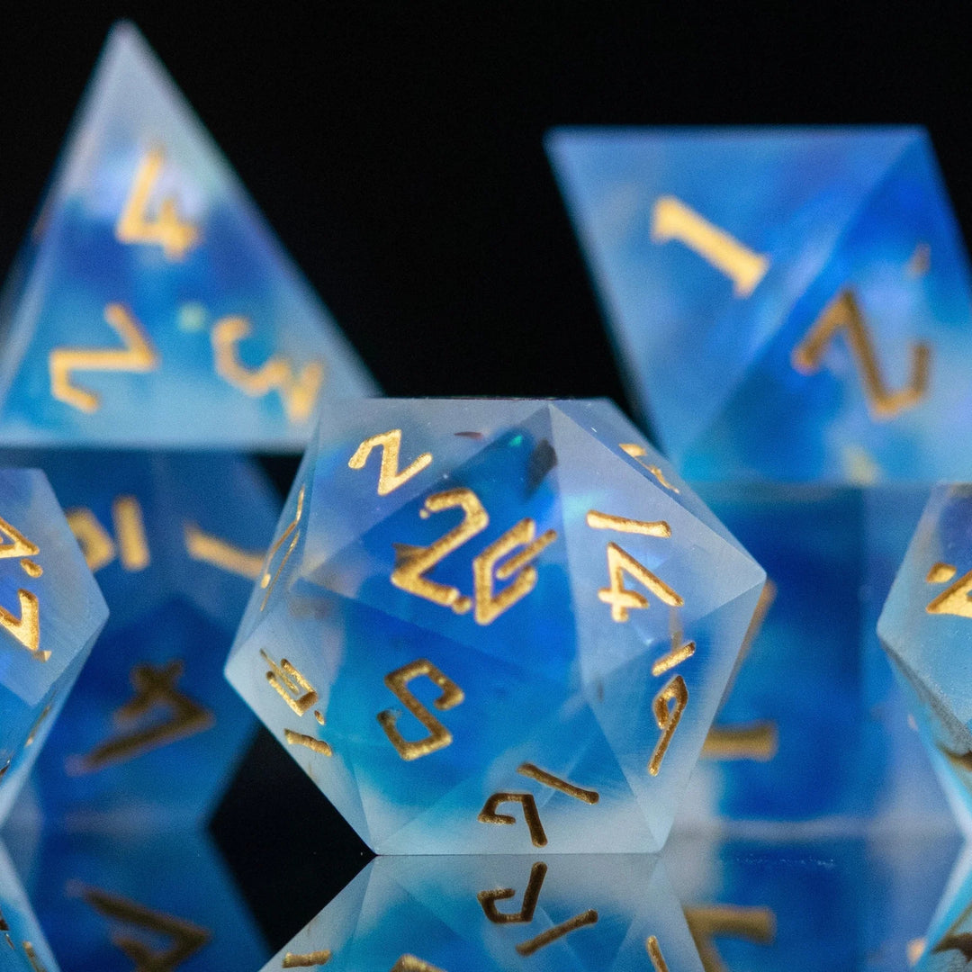 Lunar Veil Sharp-Edged Dice Set - Misty Mountain Gaming MM51926