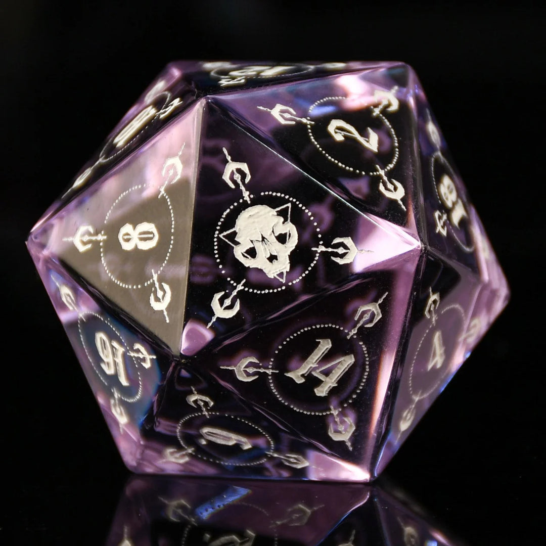 Moonchild Lavender Glass 35mm D20 - Misty Mountain Gaming MM51926