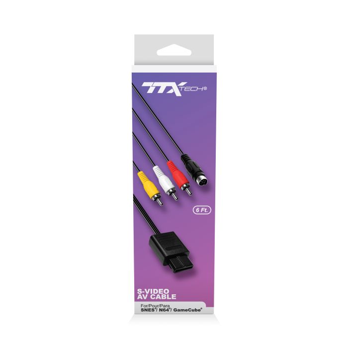 TTX Tech S-Video AC Cable for Super Nintendo SNES, N64 and Gamecube NA41526