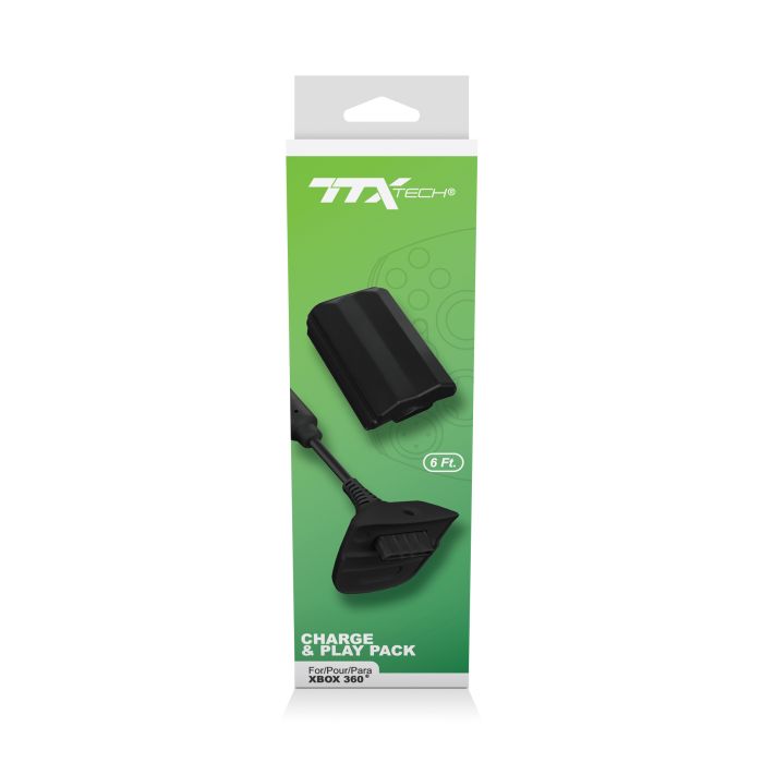 TTX Tech Charge & Play Pack (Black) for Microsoft Xbox 360 NA41526
