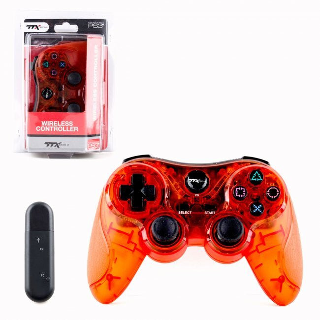 PS3 Controller Wireless - Clear Red NEW