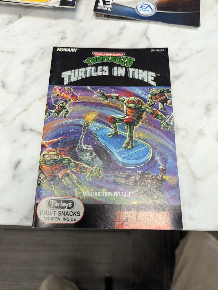 TMNT IV Turtles in Time MANUAL ONLY MO3626