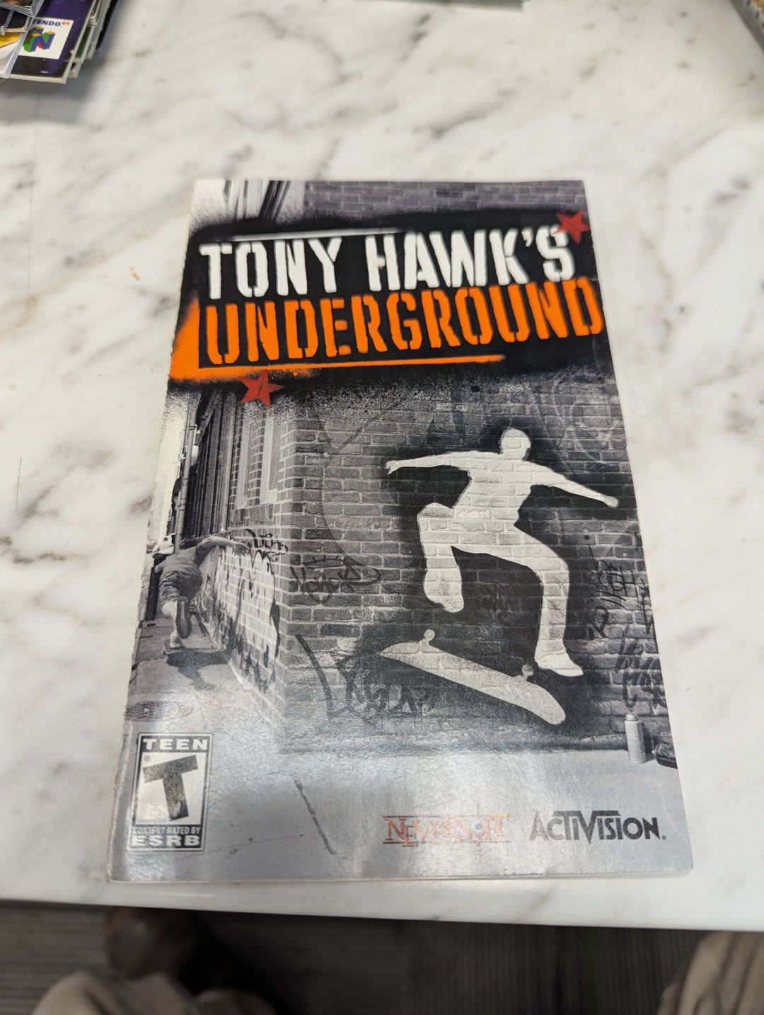 Tony Hawk's Underground Playstation PS2 MANUAL ONLY MO3626