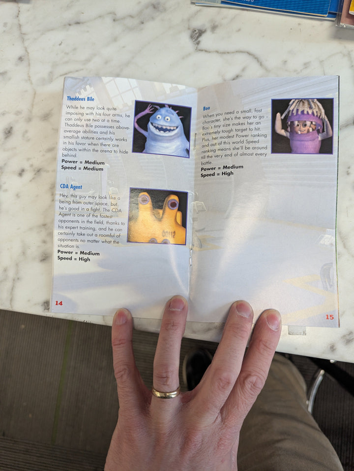 Monsters Inc. Scream Arena Gamecube GCN MANUAL ONLY MO3726