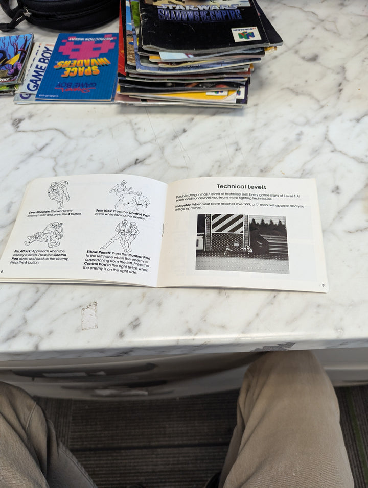 Double Dragon NES MANUAL ONLY MO3726