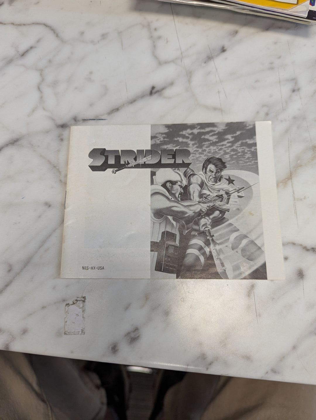 Strider Nintendo NES MANUAL ONLY MO3726