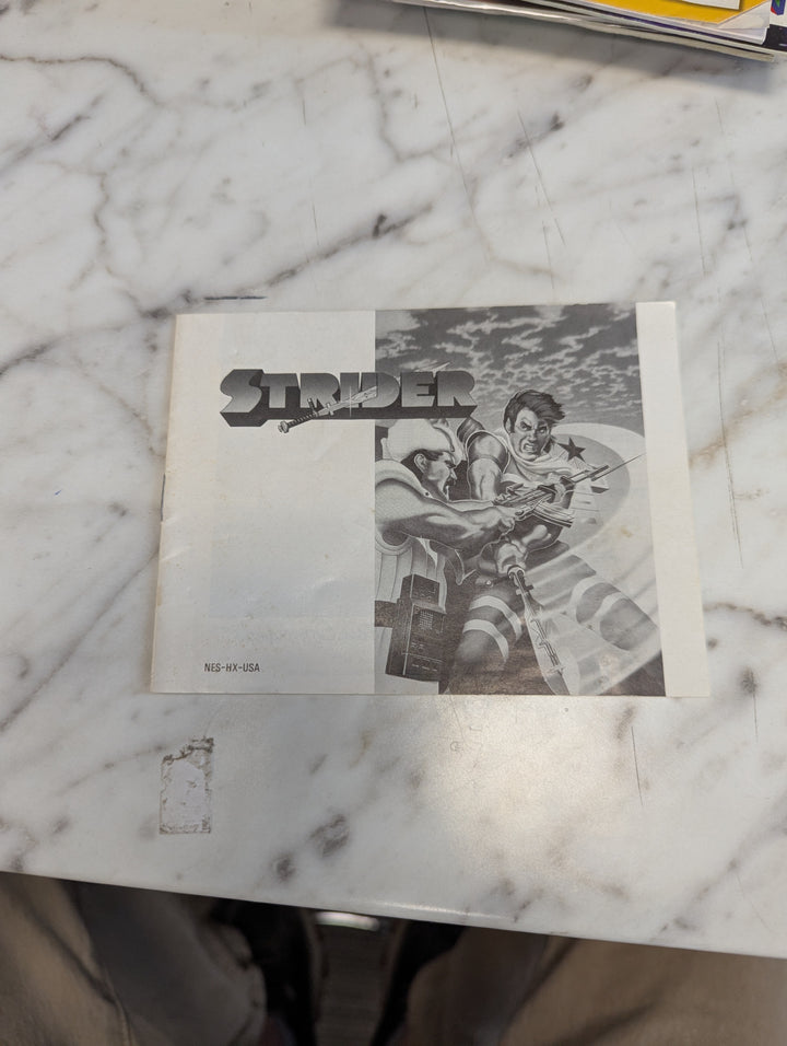 Strider Nintendo NES MANUAL ONLY MO3726