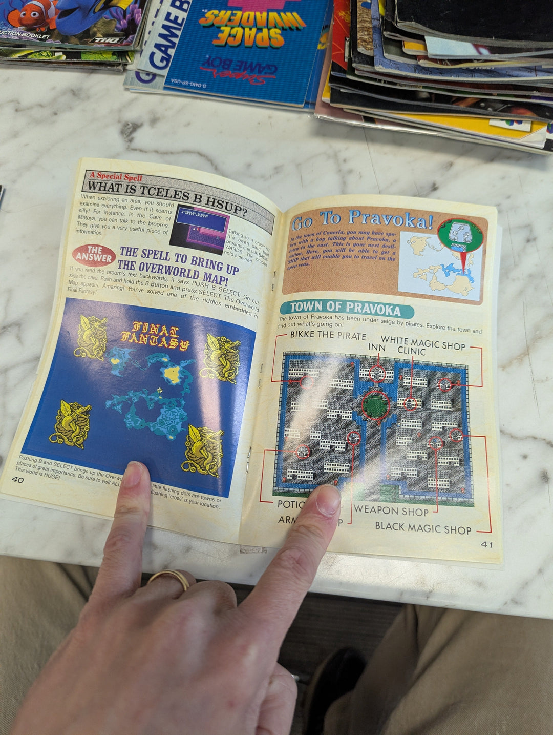 Final Fantasy NES MANUAL AND MAP ONLY MO3726