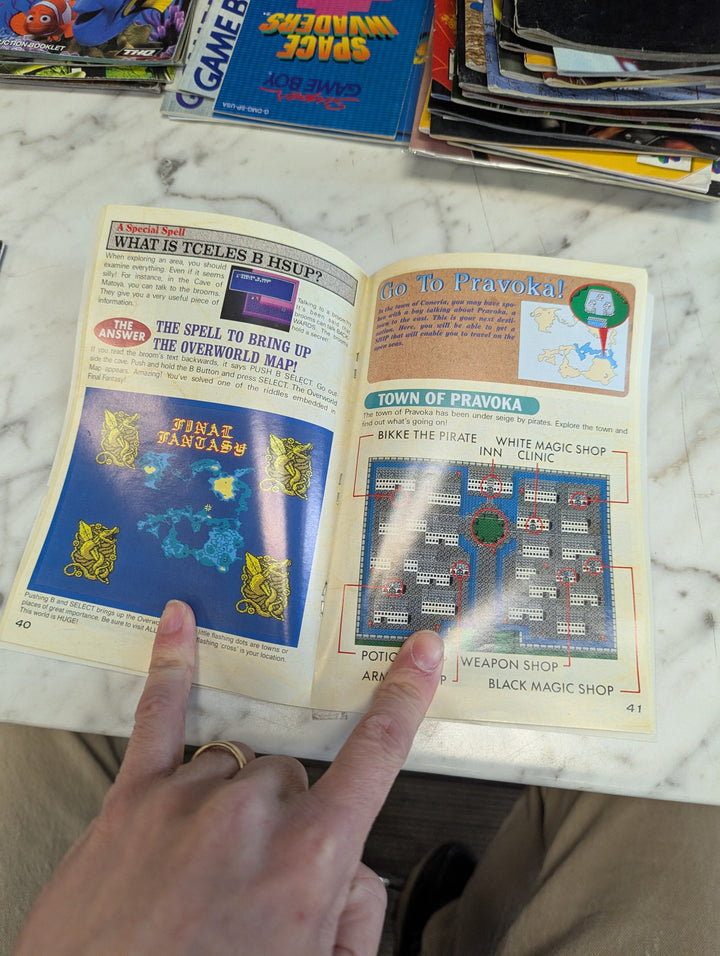 Final Fantasy NES MANUAL AND MAP ONLY MO3726
