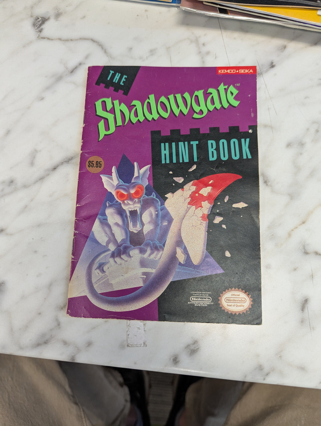 The Shadowgate NES MANUAL ONLY MO3726
