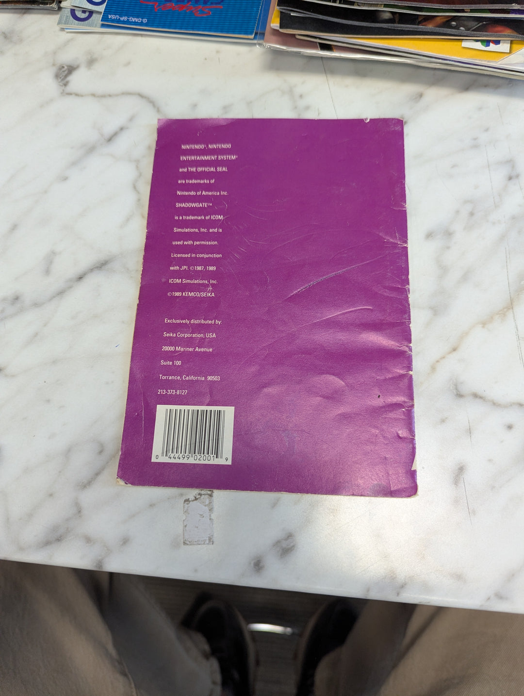 The Shadowgate NES MANUAL ONLY MO3726