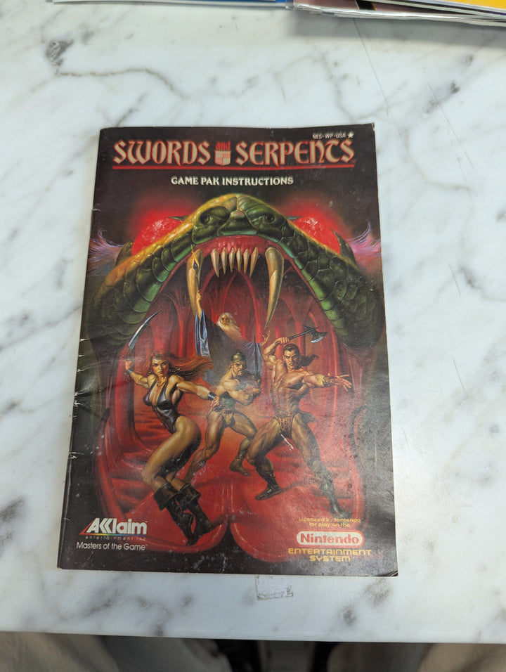 Swords and Serpents NES MANUAL ONLY MO3726