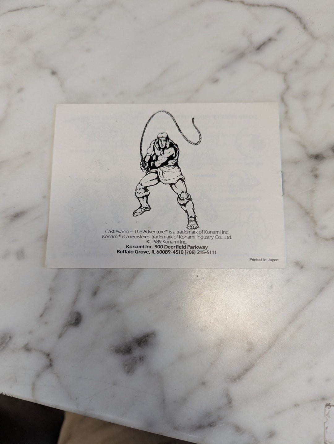 The Castlevania Adventure GameBoy MANUAL ONLY MO3926