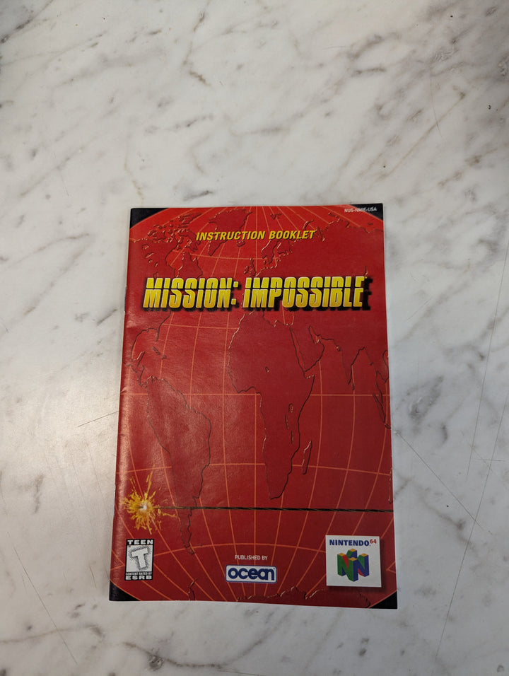Mission Impossible N64 MANUAL ONLY MO3926