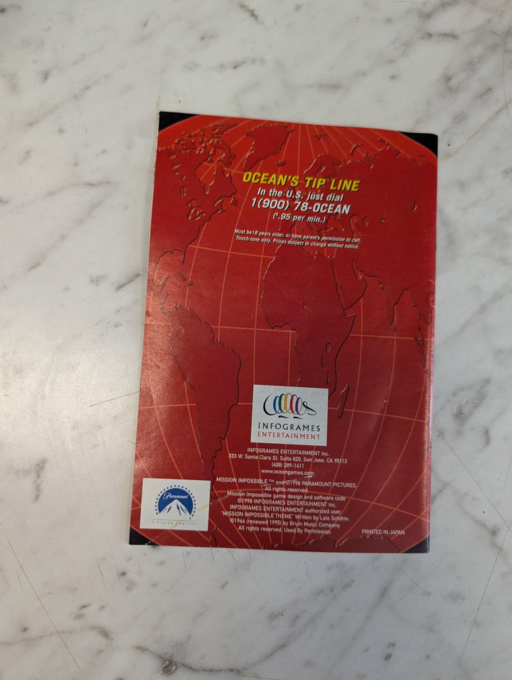 Mission Impossible N64 MANUAL ONLY MO3926