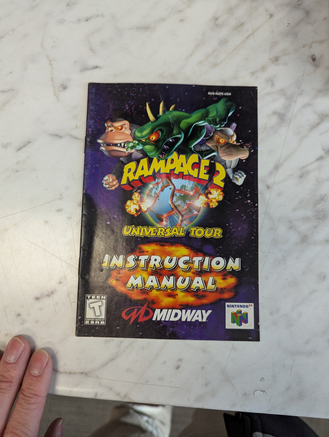 Rampage 2: Universal Tour N64 MANUAL ONLY MO31126