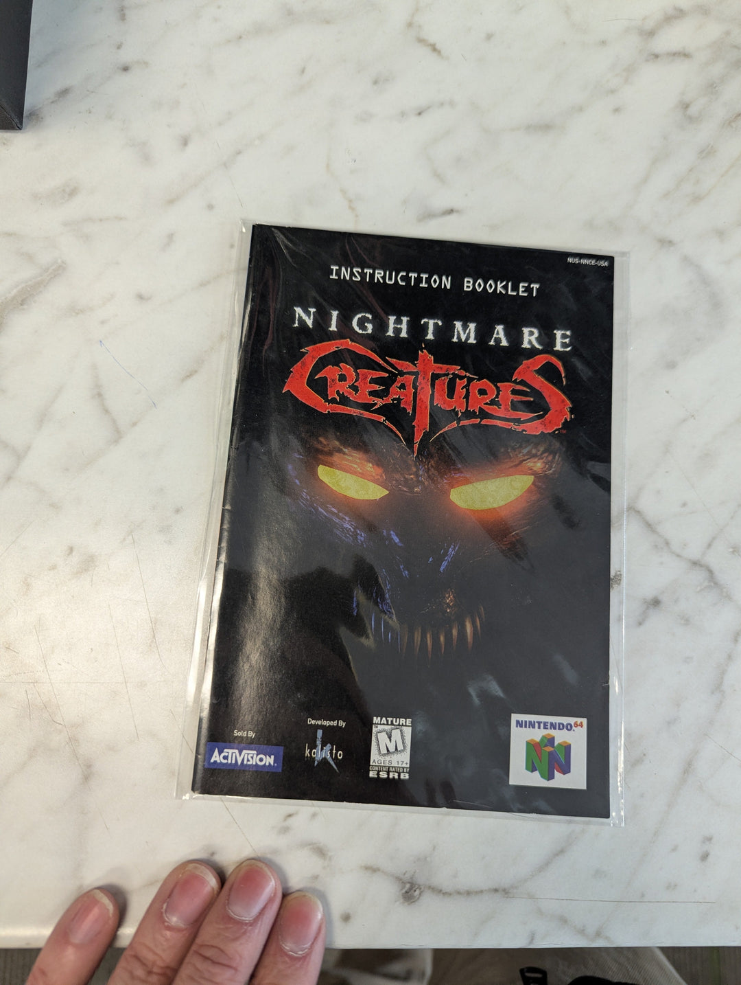 Nightmare Creatures N64 MANUAL ONLY MO31126