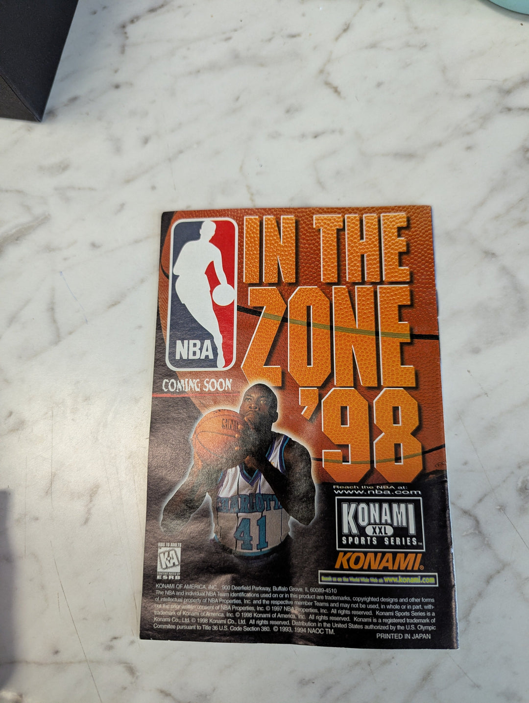 In The Zone '98 N64 MANUAL ONLY MO31126