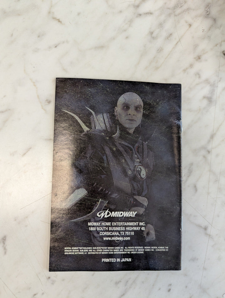 Mortal Kombat Mythologies: Sub-Zero N64 MANUAL ONLY MO31126