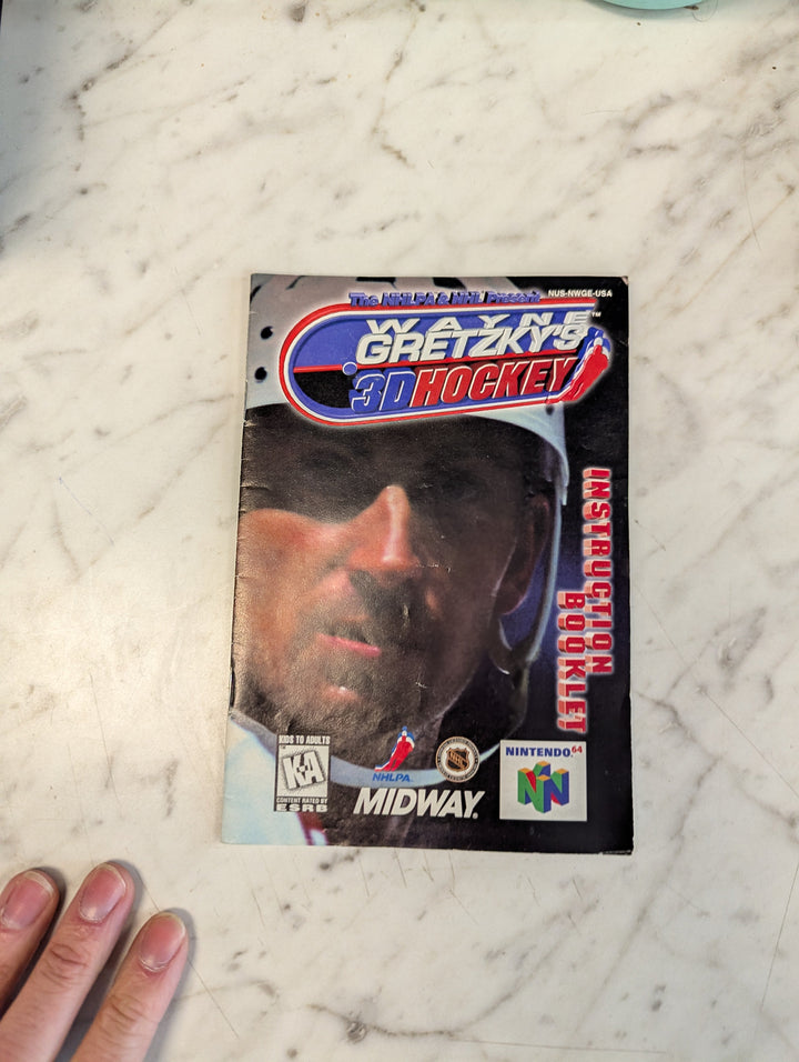 Wayne Gretzky's 3D Hockey N64 MANUAL ONLY MO31126