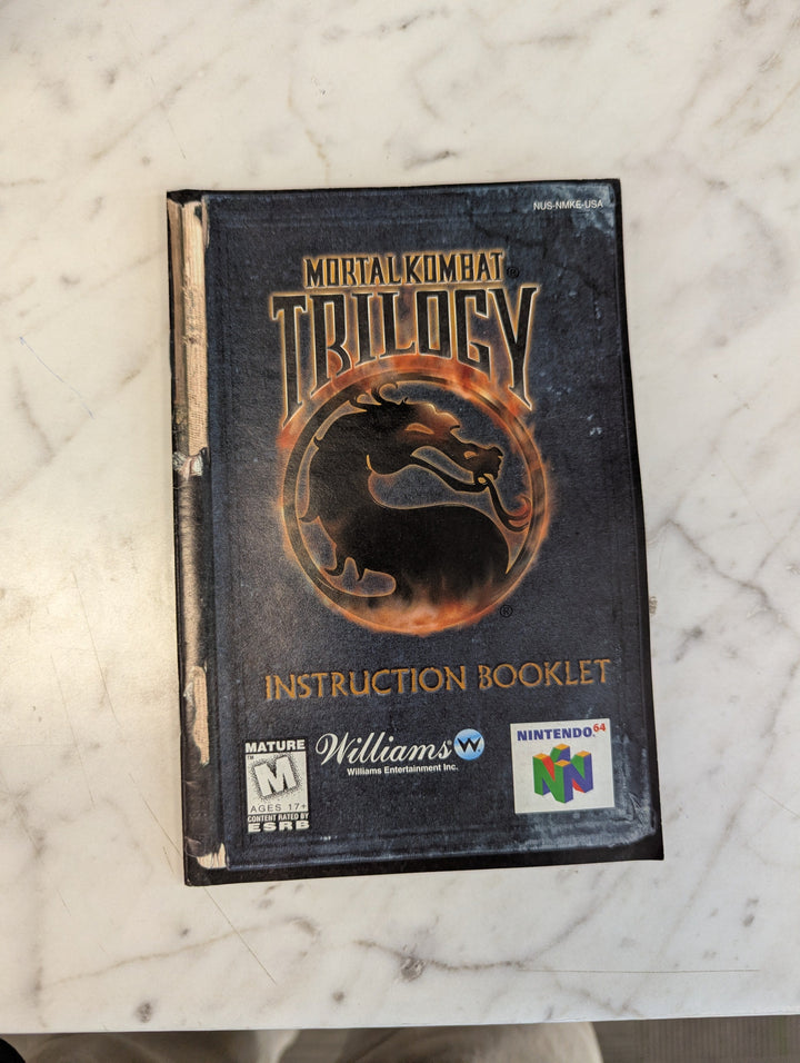 Mortal Kombat Trilogy N64 MANUAL ONLY MO31126