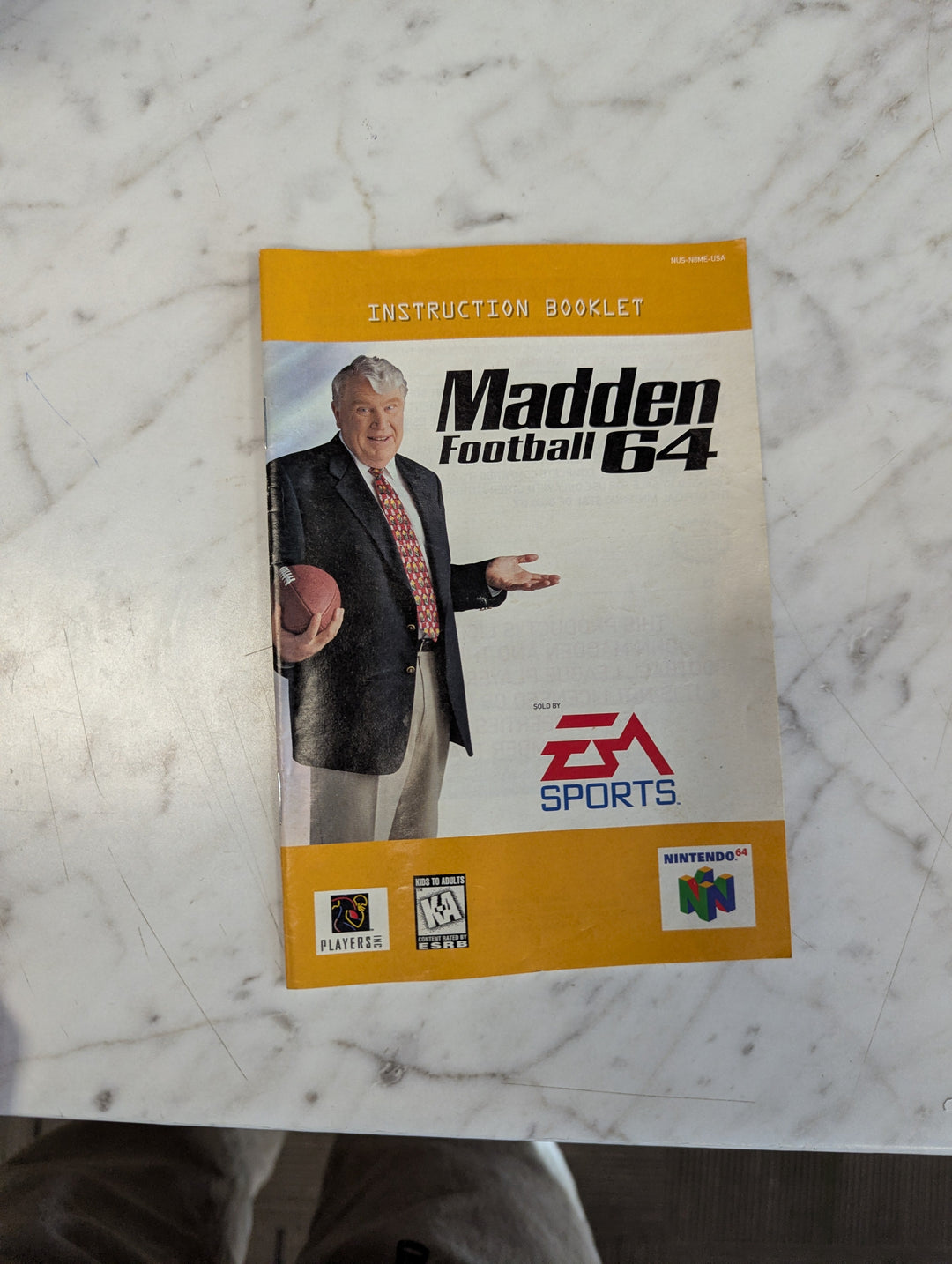Madden Football 64 N64 MANUAL ONLY MO31126