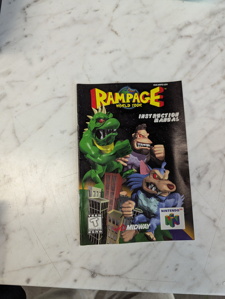 Rampage World Tour N64 MANUAL ONLY MO31126