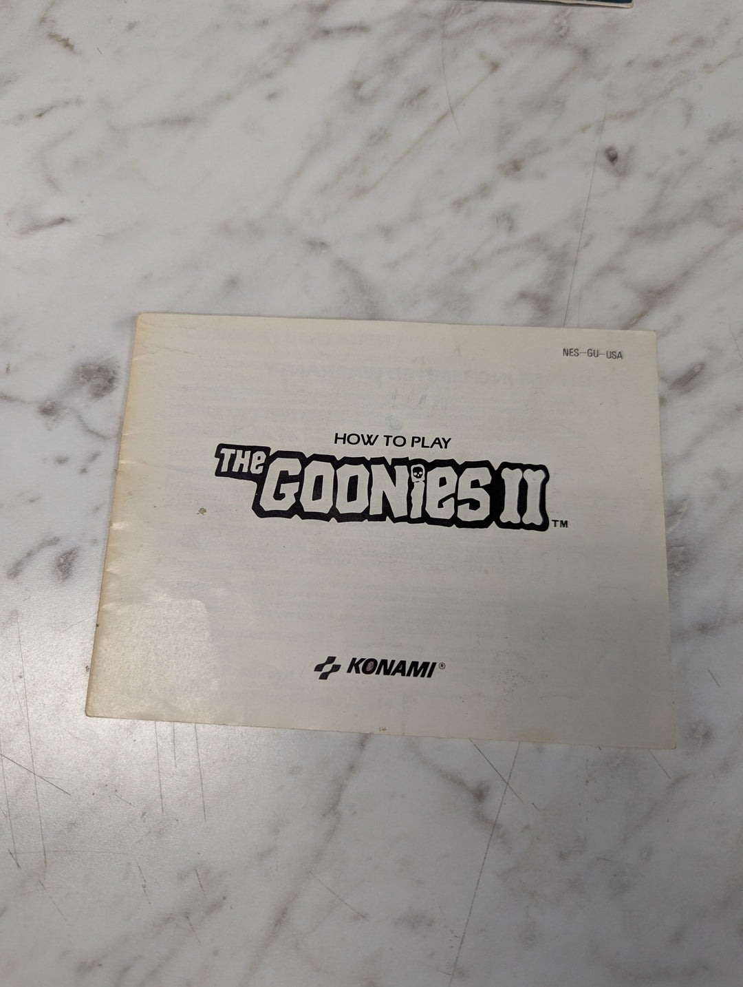The Goonies II NES MANUAL ONLY MO31226