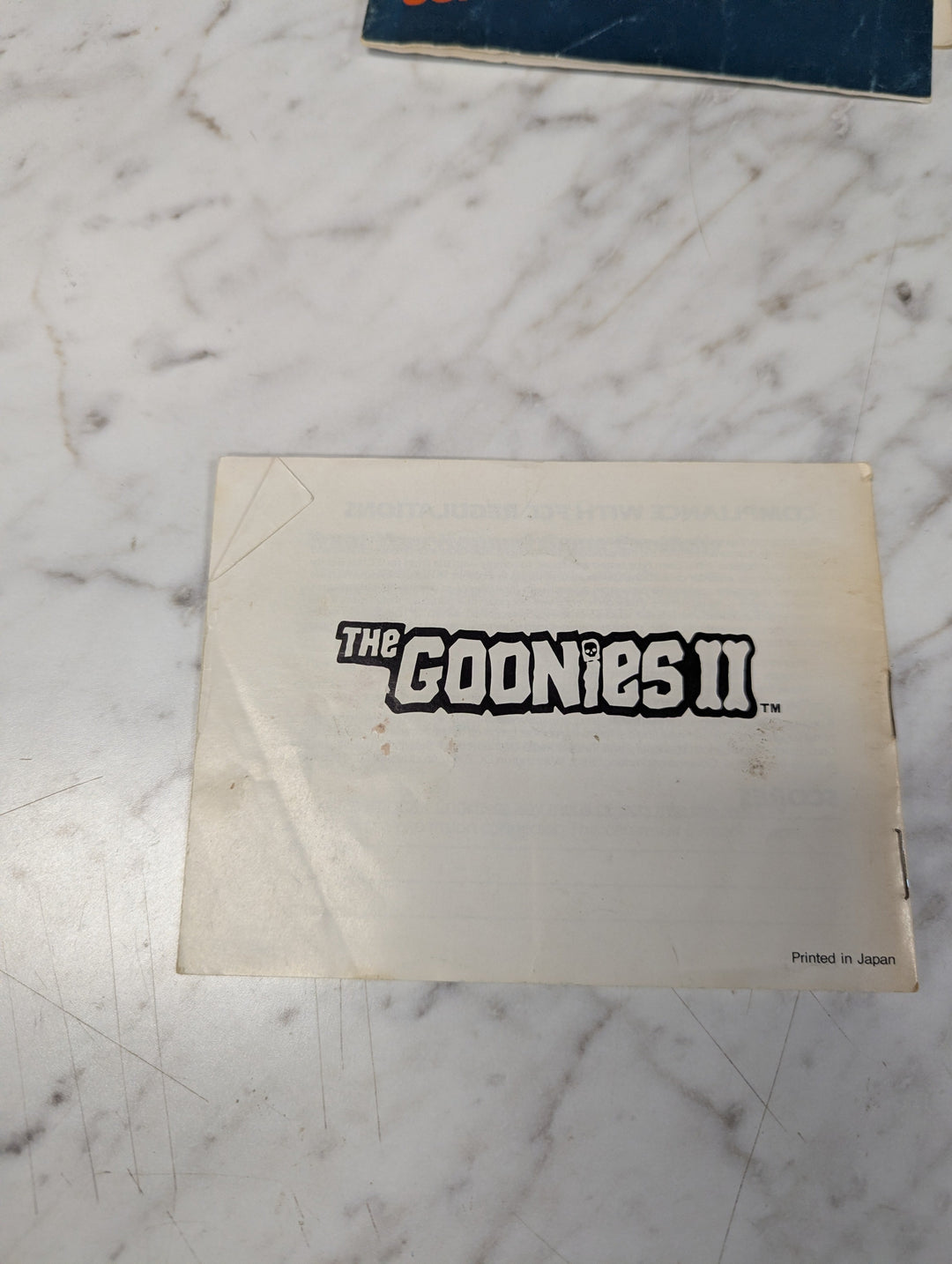 The Goonies II NES MANUAL ONLY MO31226