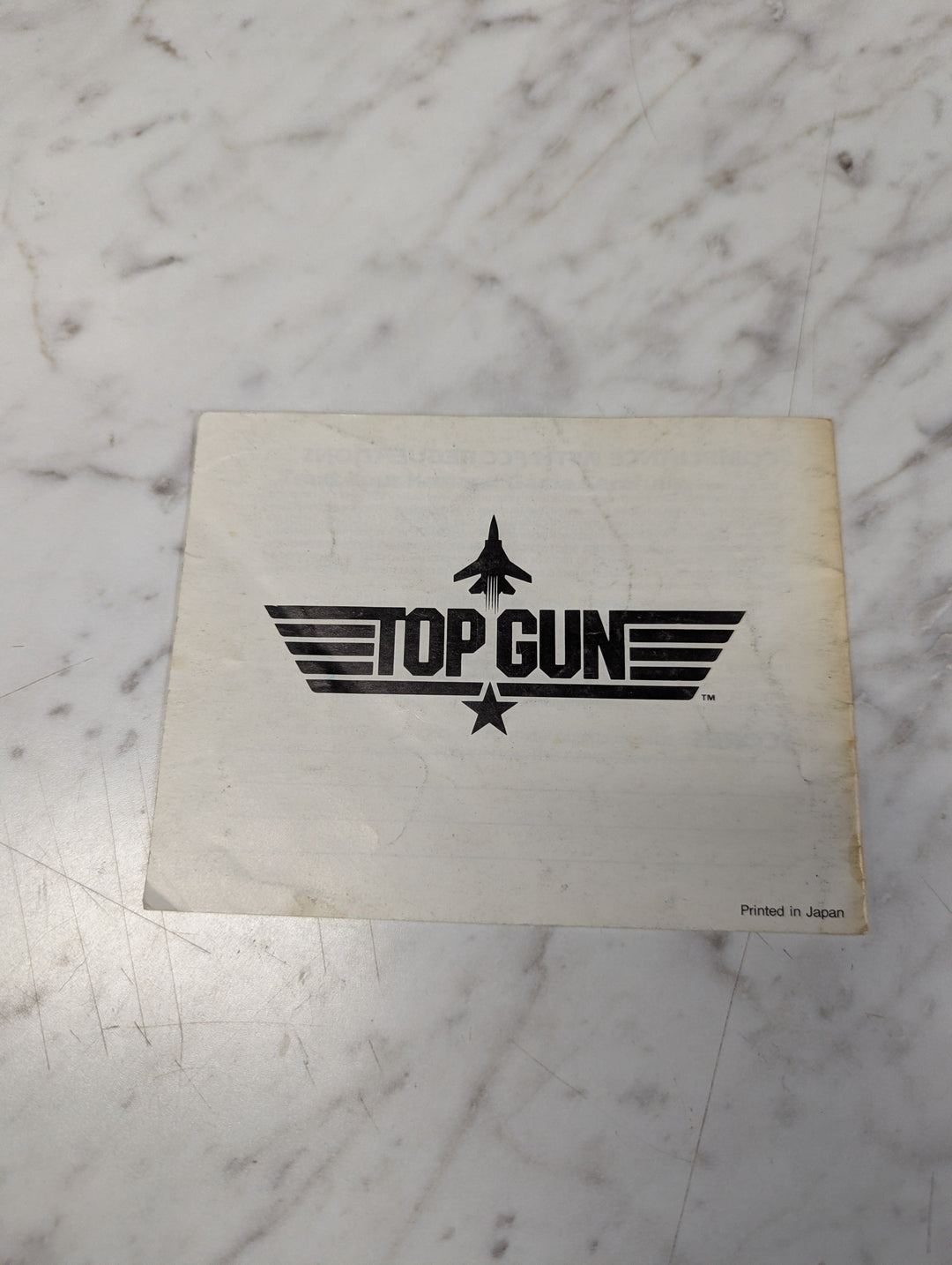 Top Gun NES MANUAL ONLY MO31226