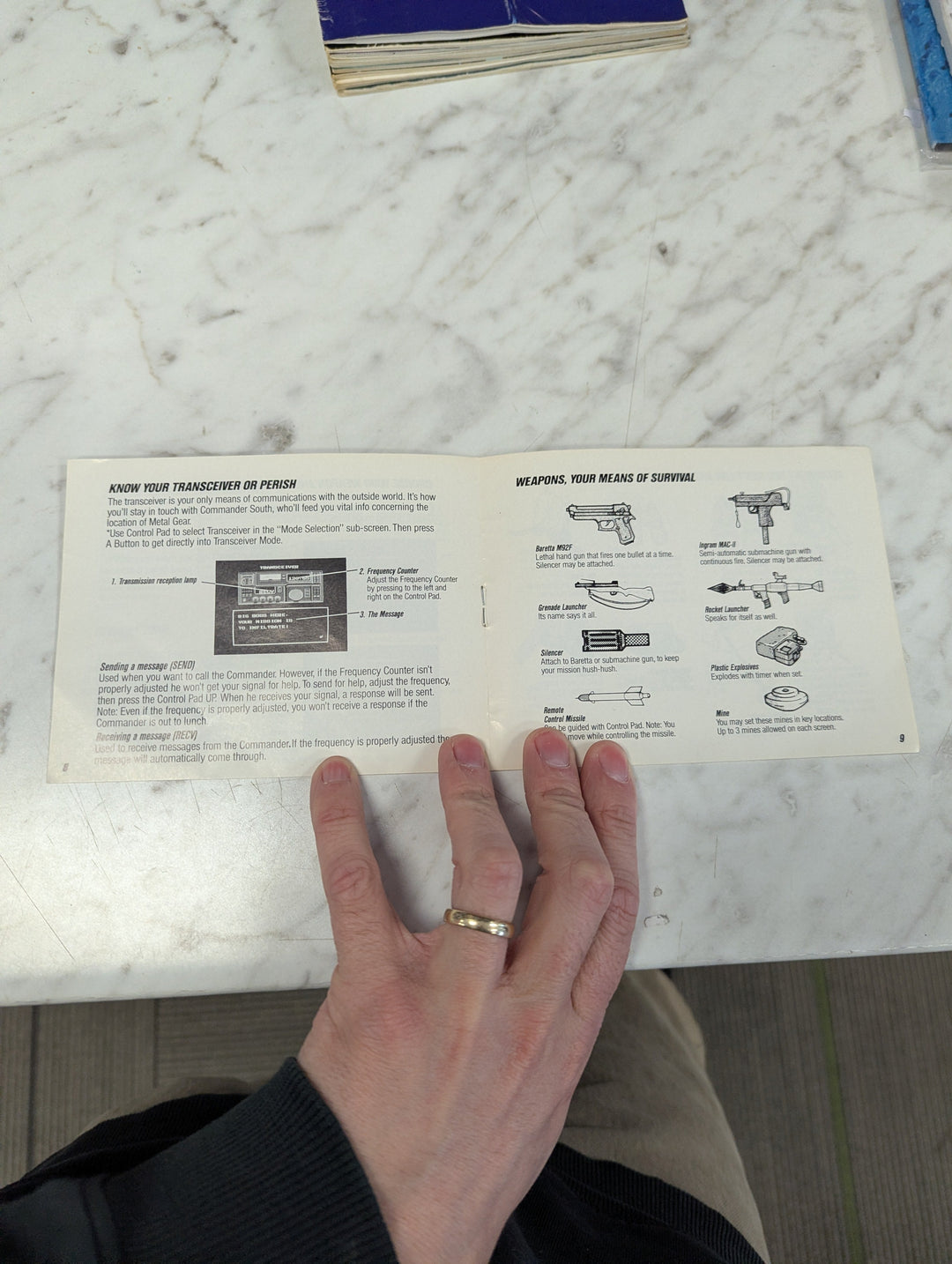 Metal Gear NES MANUAL ONLY MO31226