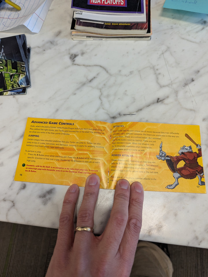 Teenage Mutant Ninja Turtles Gameboy Advance GBA MANUAL ONLY MO31326