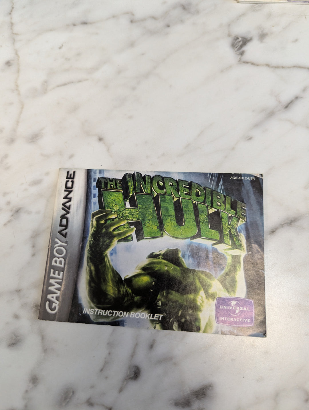 The Incredible Hulk Gameboy Advance GBA MANUAL AND POSTER ONLY MO31326