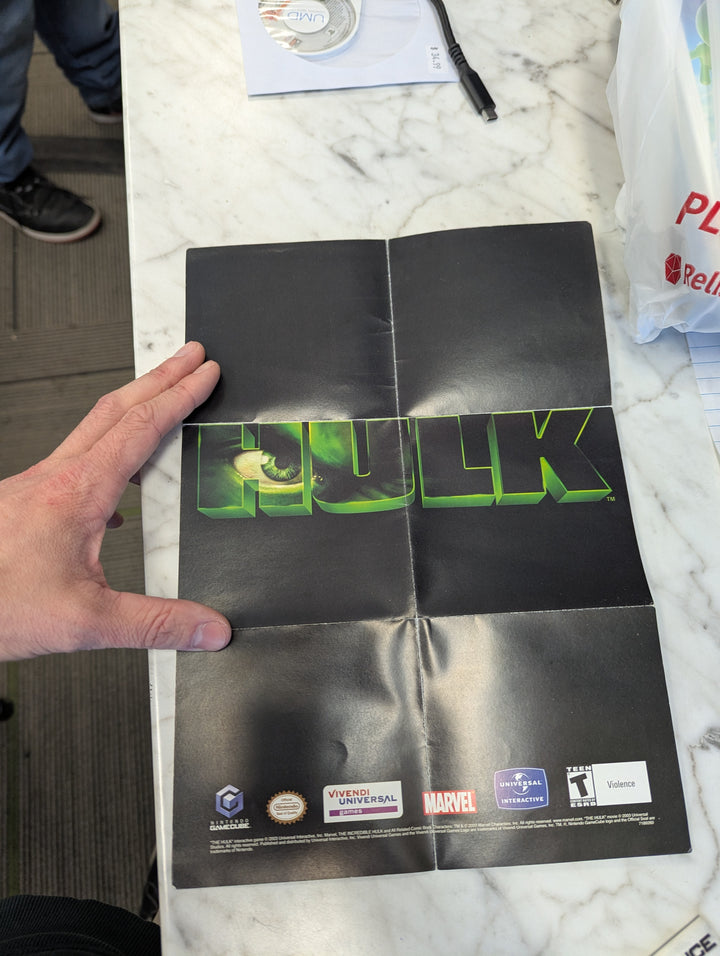 The Incredible Hulk Gameboy Advance GBA MANUAL AND POSTER ONLY MO31326