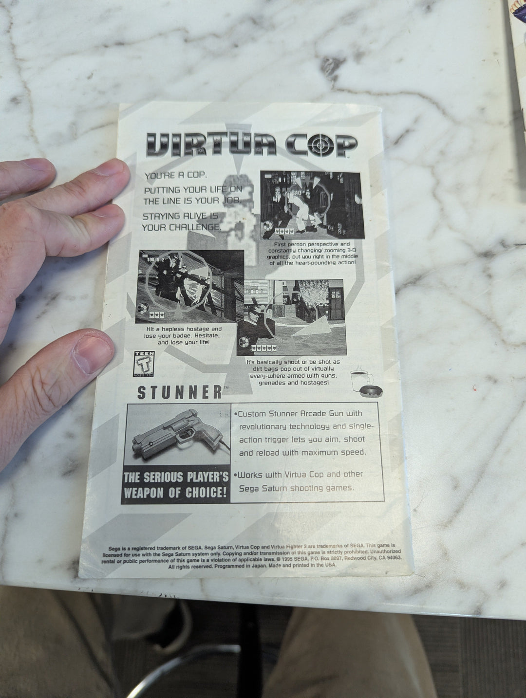 Virtua Fighter 2 Sega Saturn MANUAL ONLY MO31326