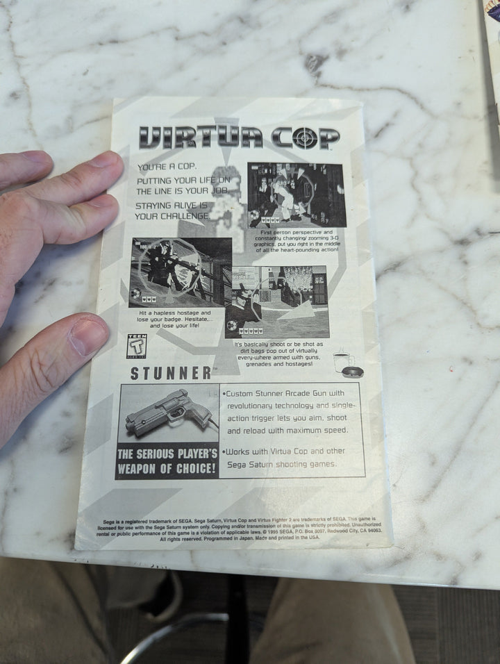 Virtua Fighter 2 Sega Saturn MANUAL ONLY MO31326