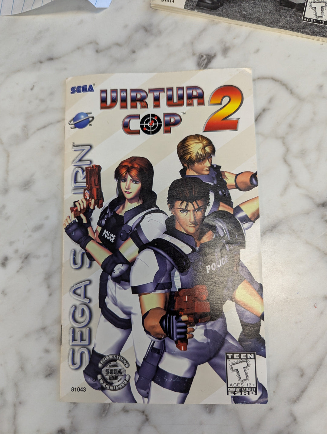 Virtua Cop 2 Sega Saturn MANUAL ONLY MO31326