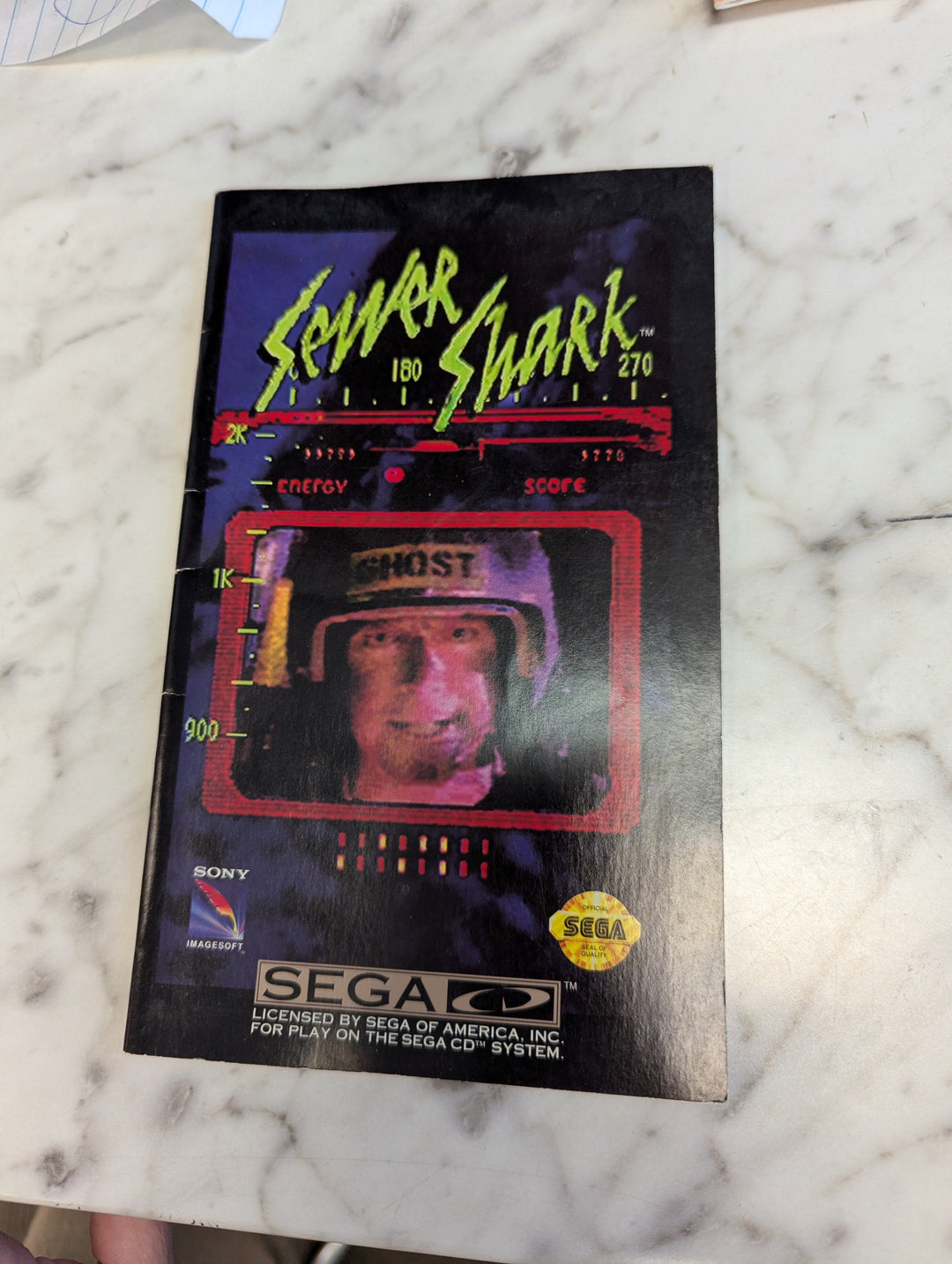 Sewer Shark Sega CD MANUAL ONLY MO31326