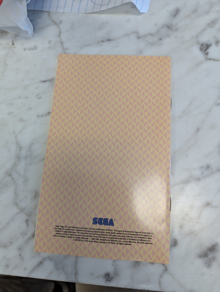 Prince of Persia Sega CD MANUAL ONLY MO31326