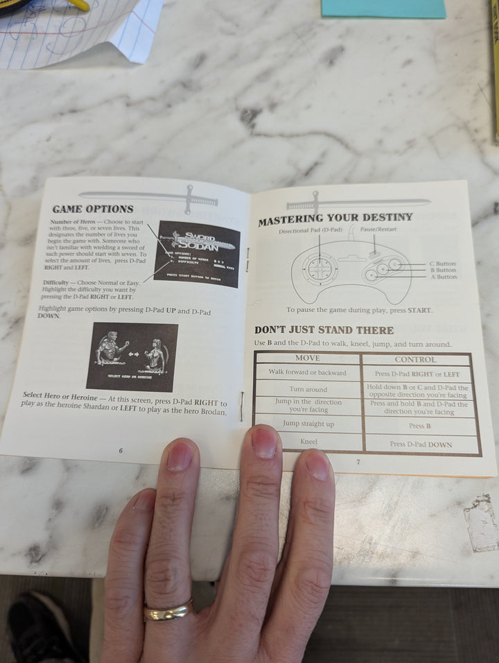Sword of Sodan Sega Genesis MANUAL ONLY MO31326