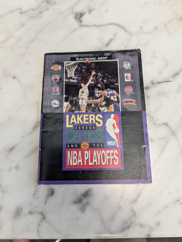 Lakers Versus Celtics and the NBA Playoffs Sega Genesis MANUAL ONLY MO31326