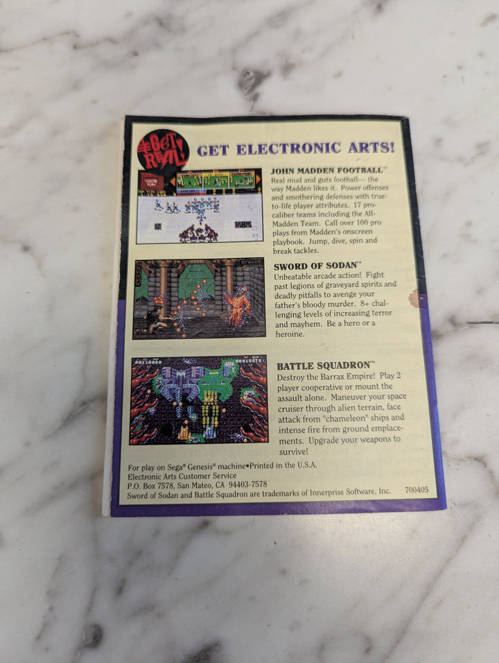 Lakers Versus Celtics and the NBA Playoffs Sega Genesis MANUAL ONLY MO31326