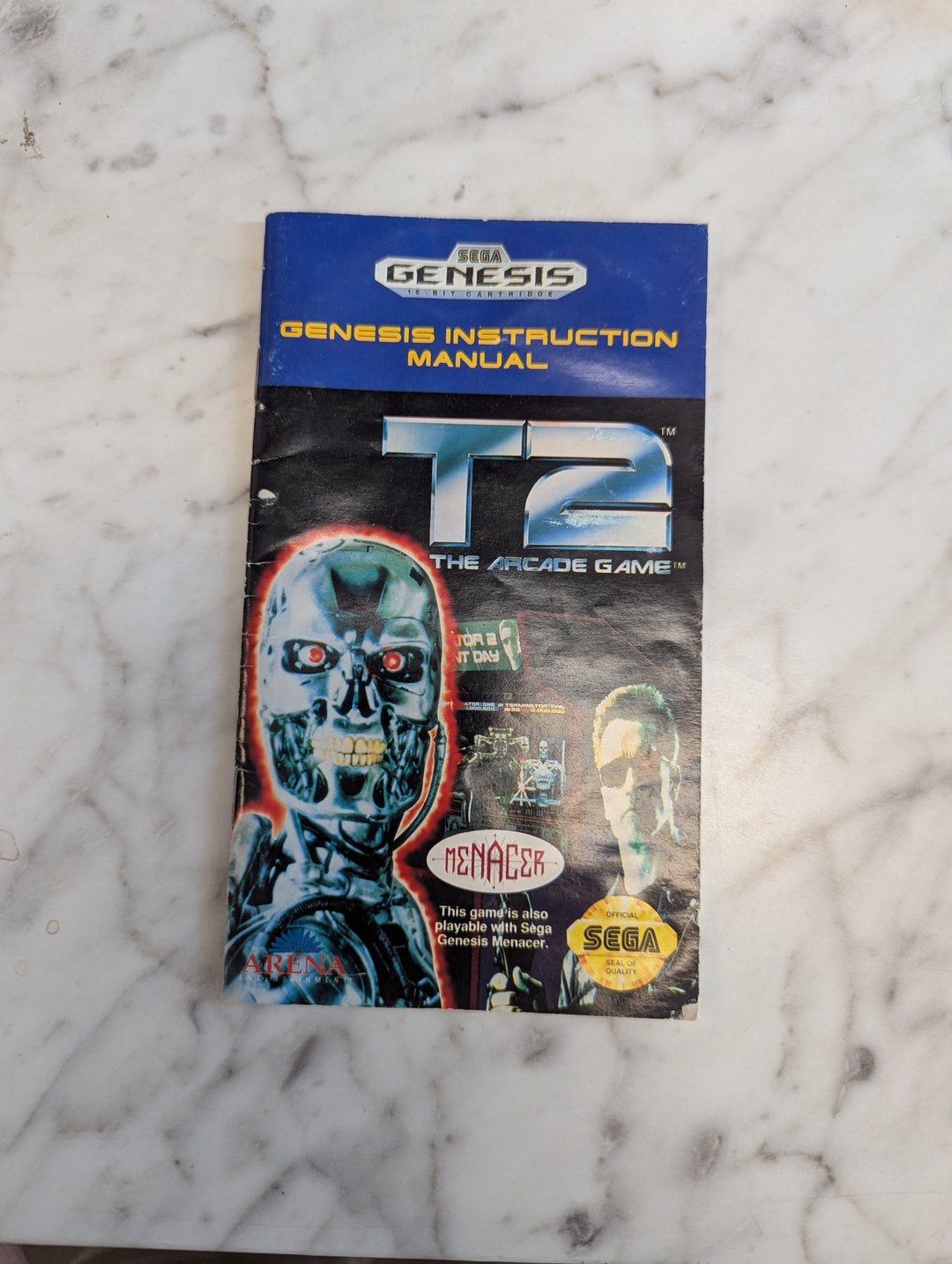 T2 The Arcade Game Sega Genesis MANUAL ONLY MO31326