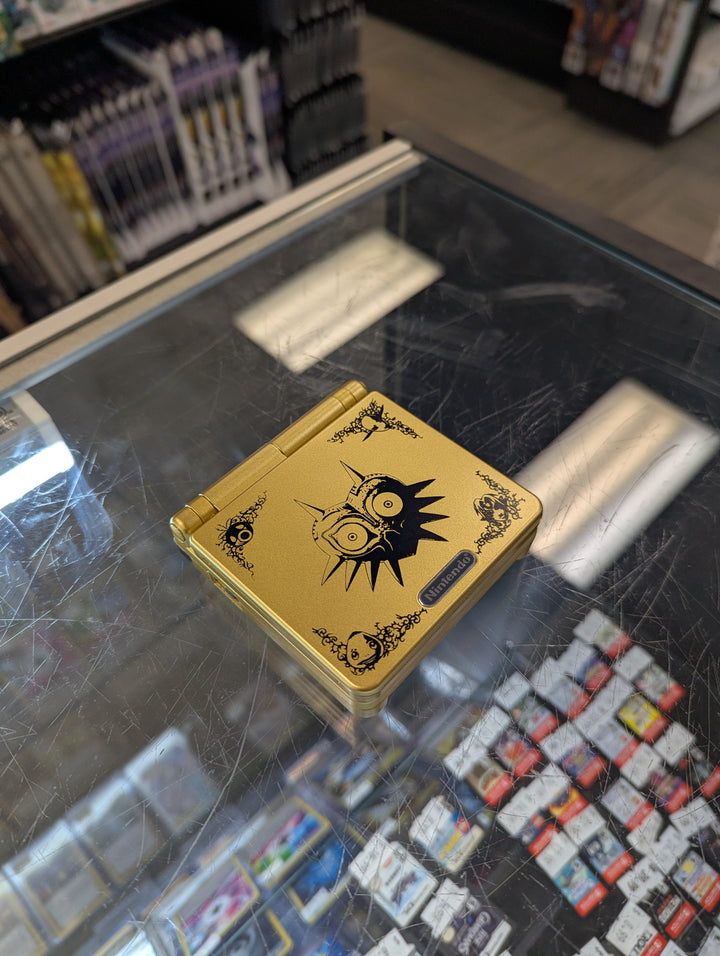 Gold Majora's Mask - Re-Shelled - Game Boy Advance GBA SP Console CON41426