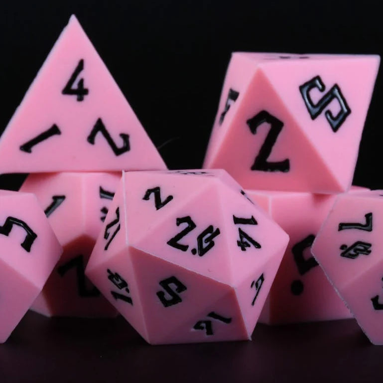 Pink Eraser Silicone Dice Set - Misty Mountain Gaming MM51926