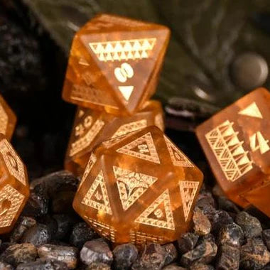 Polynesian Lava Glass Dice Set - Misty Mountain Gaming MM51926