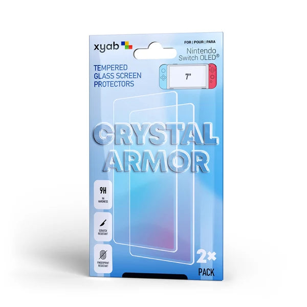 XYAB Nintendo Switch OLED Tempered Glass Screen Protectors (2 Pack)    NA8526