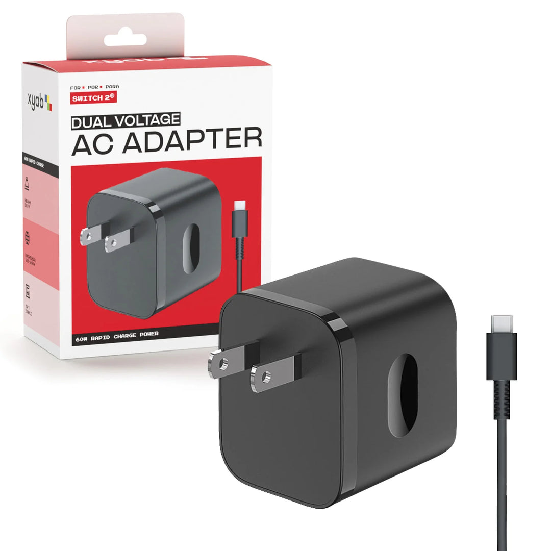 Dual Voltage AC Adapter for Nintendo Switch 2 XYAB New    NA61026
