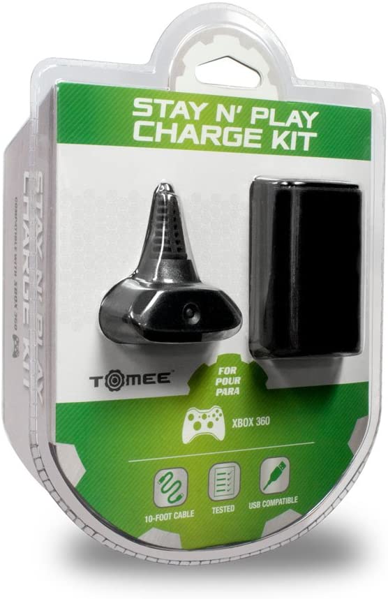 Tomee - Stay N' Play Charge Kit for Xbox 360